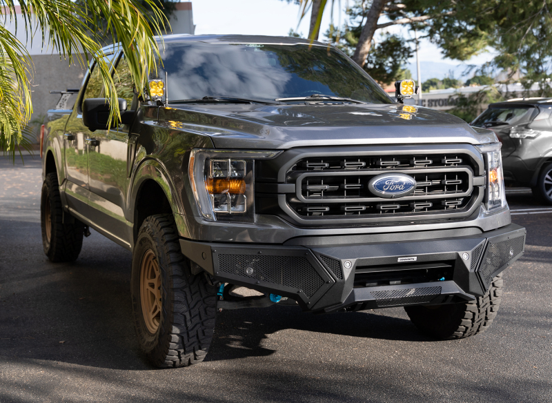 Ford F-150 Bumper - Front - Go Rhino - Element with Power Bar - Textured Black - `21-`23